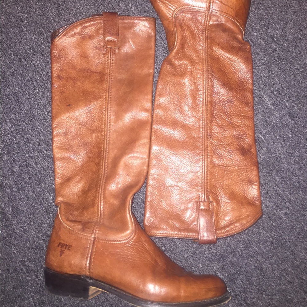 FRYE TALL LEATHER BOOTS